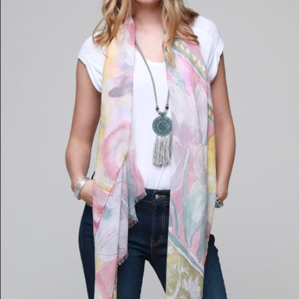 Floral print scarf
